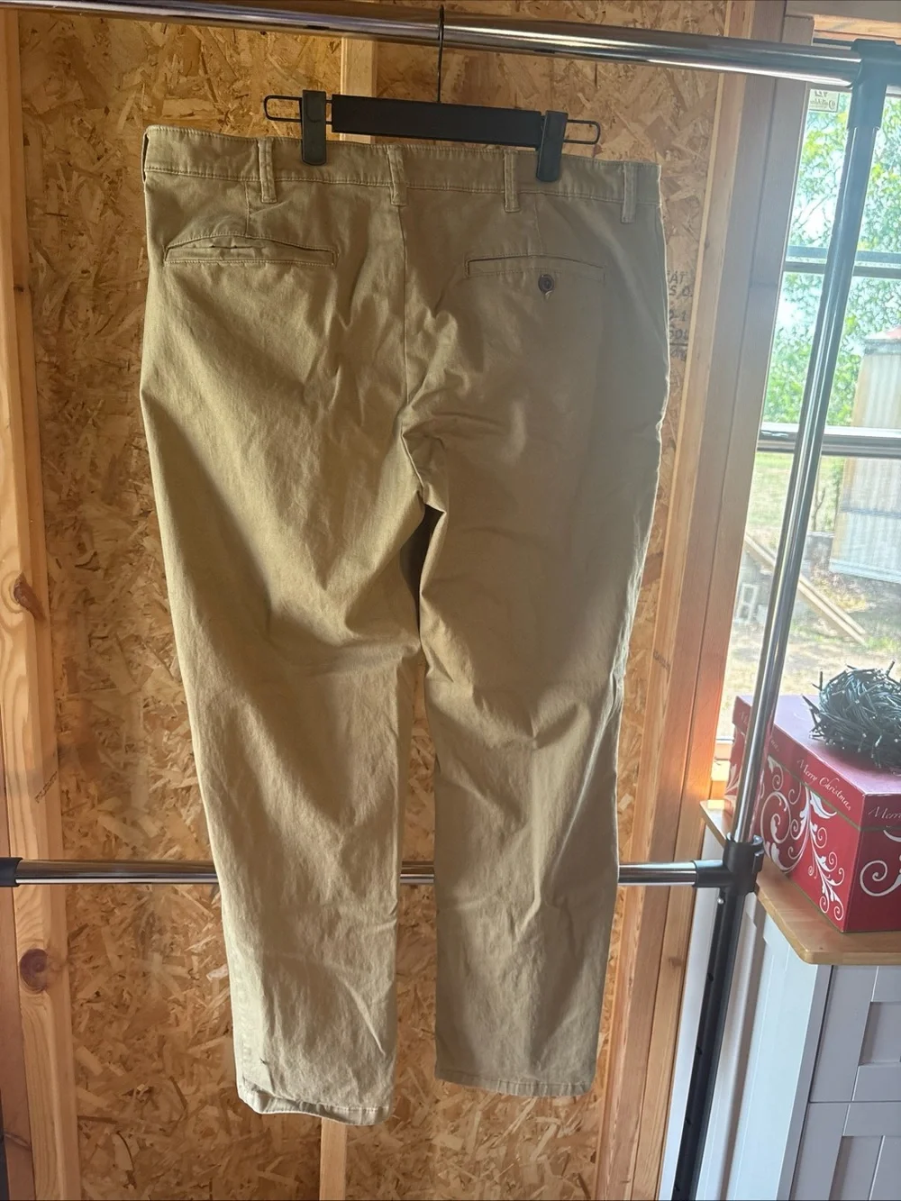 Weatherproof Vintage Men's Classic Khaki Cotton Pants 38x32